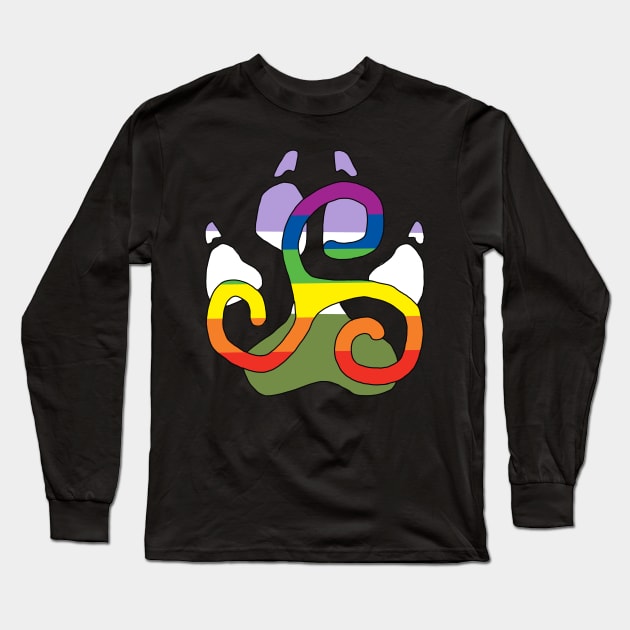Gender Queer Celticwolf Long Sleeve T-Shirt by CelticWolf55